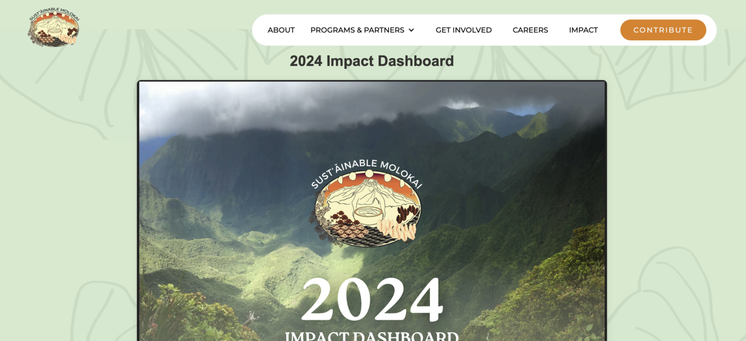 Sustainable Molokai Impact page